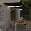 VidaXL Ručne navíjaná markíza so zástenou a LED,