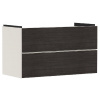 Hansgrohe Xevolos E - Umývadlová skrinka 98x58x48 cm, 2 zásuvky, matná béžová/tmavý dub 54182730