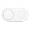 Belkin WIZ021VFWH - Bezdrátová nabíjecí podložka 2 v 1 s technologií Qi2 15 W, bílá