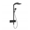 Hansgrohe Raindance Alive Q - Sprchový set s termostatom, 21x34 cm, 3 prúdy, EcoSmart, matná čierna 24581670