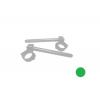 ACCOSSATO CNC-worked clip-ons ACCOSSATO CP004 with metal clamp composed of 2 half-rings 10 degrees inclination, green