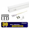 NVOX Lineárna žiarivka T5 LED 120 cm 18 W zapnuté/vypnuté teplé svetlo 3000 K, na prisadenú montáž, integrovaná do svietidla
