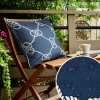 Eurofirany Záhradná nepremokavá obliečka na vankúšik GARDEN 15A námornícky štýl modrá Polyester 45x45 cm