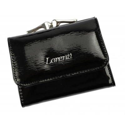 Kožená čierna malá dámska peňaženka RFID v krabičke Lorenti