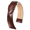 HIRSCH 03427010-2-20 - Louisianalook L - Kožený remienok na hodinky 20 mm hnedý