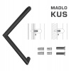 Madlo na dvere FT - MADLO kód K14 Ø 30 mm SP ks CIM - čierna matná (FNO) | MP-KOVANIA.sk