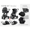 MOONPIÚ Kombi set Black matt - ANTRA kombinovaný kočík