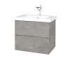 Dreja Umývadlová skrinka VARIANTE SZZ2 65 (umývadlo Harmonia) - D01 Betón / D01 Betón