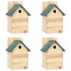 vidaXL Vtáčie búdky 4 ks 23x19x33 cm jedľové drevo - Béžová - 147154-261475