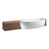 LAUFEN IlBagnoAlessi polozápustná voľne stojaca vaňa akrylátová, odtok v strede, 2030 x 1020 x 575 mm, s rámom, senzorové ovládanie, vzduchová a vodná masáž, LED osvetlenie a dezinfekcia, biela, H2449