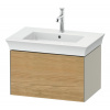 DURAVIT White Tulip závesná skrinka pod umývadlo, 1 zásuvka, 684 x 458 x 410 mm, dub prírodný masív/taupe matná, WT42410H560