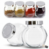 Sklenené Dózy na korenie sklenené nádoby 4ks 190ml poháre s viečkom 6x8 cm
