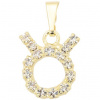 Crystal-ZONE Prívesok znamenie Býk 15 / 12mm gold plating 24kt