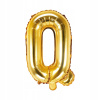PartyDeco Fóliový balón Mini Písmeno Q 35cm zlatý