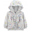 CARTER'S Mikina s kapucňou Grey Dino dievča 6m