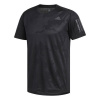 RESPONSE TEE M BLACK | L - Pánske čierne bežecké tričko adidas s krátkym rukávom pre každodenný tréning.