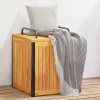Zahradní box na podušky 45x45x45/53 cm masivní akácie a ocel Hnědá 367607