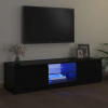 zahrada-XL TV skrinka s LED svetlami čierna 140x40x35,5 cm 804293