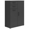 Carryhome KOMODA, grafitová, 80/115/40 cm - Predsieňové programy - 002427022232
