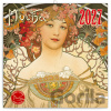 NOTIQUE Nástenný poznámkový kalendár Alphonse Mucha 2027 - Alfons Mucha (ilustrátor)