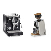 La Pavoni Cellini Classic, black + Eureka Mignon Single Dose, White & Oak
