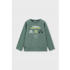 Detská bavlnená košeľa s dlhým rukávom Mayoral 3084.5E.Mini.PPY2 zelená 128