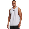 Tielko Under Armour Baseline Cotton Tank White/ Black/ Black XXXL XXXL