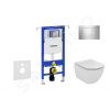 Geberit Duofix Modul na závesné WC s tlačidlom Sigma30, lesklý chróm/chróm mat + Ideal Standard Tesi - WC a doska, Aquablade, SoftClose 111.355.00.5 NU6