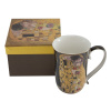 HOME ELEMENTS Porcelánový hrnček 400 ml, Klimt, Bozk tmavý