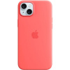 Apple iPhone 15 Plus Silicone Case with MagSafe - Guava MT163ZM/A