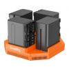 SmallRig 4834 NP-F970 4-Channel Camera Battery Charger, 4-Battery Kit