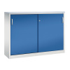 Skriňa Acurado - Sideboard, posuvné dvere, 1600 x 400 x 1200 mm, sivá/modrá