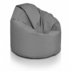 INTERMEDIC SK - Sedací vak Star 85x90 cm | ergonomický dizajn s podrúčkami, 300 l Farba: E15 - Sivá tmavá (Ekokoža)