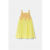 Dievčenské bavlnené šaty United Colors of Benetton 4M6BGV02G.P.Seasonal žltá 104