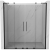 Mexen Velar L Duo, posuvné sprchové dvere do otvoru 180 cm, 8mm číre sklo, čierna matná, 871-180-003-02-70