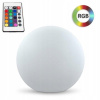 Stĺpíkové osvetlenie - Solárna lampa RGB guľa 40 cm s pilotom Polox 31136 (Stĺpíkové osvetlenie - Solárna lampa RGB guľa 40 cm s pilotom Polox 31136)