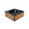 Lovia vířivá vaňa pre 5 osob 220x220x88 cm - L501 Opláštění: Canyon Teak, Barva akrylátu: Midnight Opal