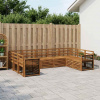 Rohová sofa sada 7 pcs Přírodní Masivní akátové dřevo 3384830