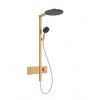 Hansgrohe Raindance Alive S - Sprchový set s termostatom, priemer 30 cm, 3 prúdy, kefovaný bronz 24582140