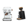 Ascaso Dream PID, Cloud White + Eureka Mignon Single Dose, Black & Oak