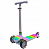 Trojkolesová balančná kolobežka, skladacia, nastaviteľná, LED platforma so 7 farbami