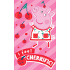 Carbotex Prasiatko Pepina ako čerešnička bavlnený froté uterák 30x50 cm