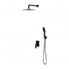 OMNIRES Parma - Sprchový set s batériou pod omietku, s telesom, 20x20 cm, 3 prúdy, matná čierna SYSPM10BL