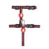 Dashi Stripes Red & Black Cat Harness + Leash - postroj a vodítko pre mačky, sada, červené a čierne pruhy