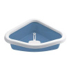 STEFANPLAST Sprint Corner 40x56x14cm rohová mačacia toaleta nebesky modrá/biela (STEFANPLAST Sprint Corner 40x56x14cm rohová mačacia toaleta nebesky modrá/biela)