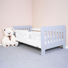 Detská posteľ so zábranou New Baby ERIK 160x80 cm bielo-sivá Farba: Sivá
