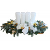 Zlato biely adventný svietnik 65 cm