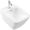 VILLEROY & BOCH Finion závesný bidet s otvorom, s prepadom, 375 x 560 mm, Stone White, s povrchom CeramicPlus, 446500RW