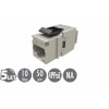 Rychlozařezávací keystone Solarix CAT6A STP SXKJ-10G-STP-BK-NA Component Level a 4PPoE certifikace