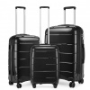Set kufrov - unisex PP lesklý KONO na cesty, čierny